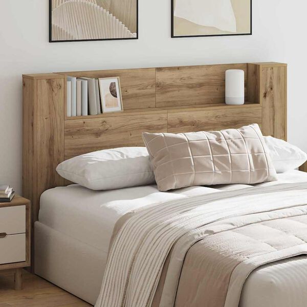 vidaXL Headboard Artisan Oak 160 x 17 x 104.5 cm Engineered Wood