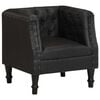 vidaXL Armchair Black Real Leather