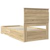 vidaXL Bed Frame with Drawer with Headboard Manual Engineered Wood