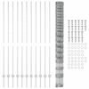 vidaXL Fence with Post Silver 1.6 x 25 m Steel