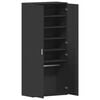vidaXL Shoe Cabinet with Shelf Black 80 x 39 x 178 cm Engineered Wood