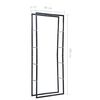 vidaXL Firewood Rack Black 80x25x200 cm Steel