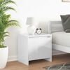 vidaXL Bedside Cabinet High Gloss White 45x34x44.5 cm Engineered Wood