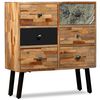 vidaXL Side Cabinet with 6 Drawers Solid Reclaimed Teak 70x30x76 cm