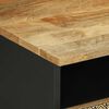 vidaXL Coffee Table Black 80x54x40 cm Solid Rough Wood Mango