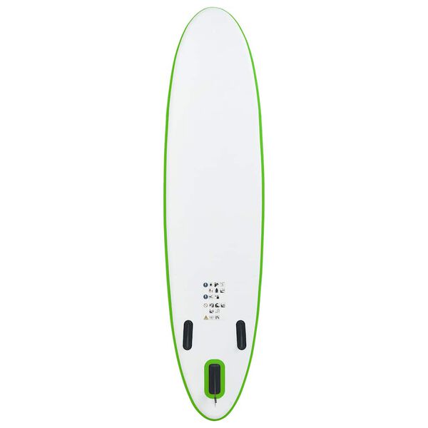 vidaXL Inflatable Stand Up Paddleboard Set Green and White