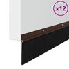 vidaXL Screw-on Door Brush Seals 12 pcs Brown 100 cm Aluminium Alloy