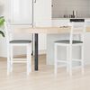 vidaXL Dining Chairs 2 pcs White 40 x 47.5 x 99.5 cm Solid Rubber Wood