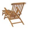 vidaXL Deck Chair with Footrest Solid Teak Wood