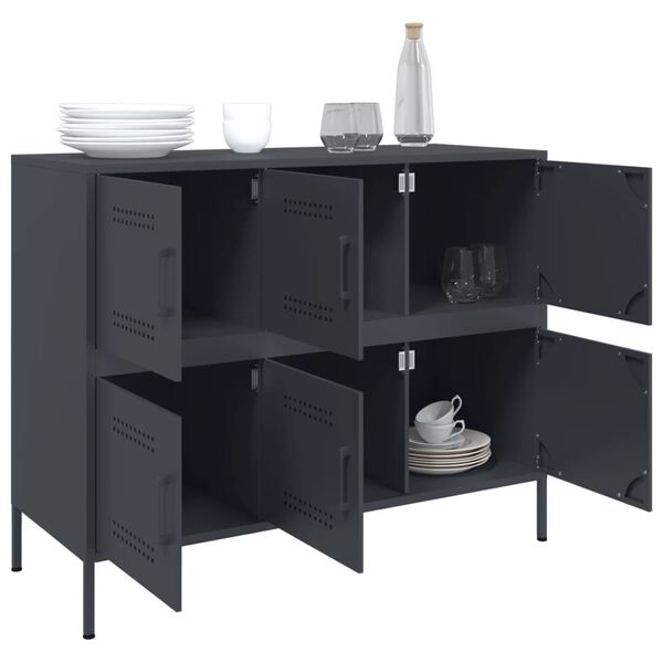 vidaXL Sideboard Anthracite 100.5x39x79 cm Steel