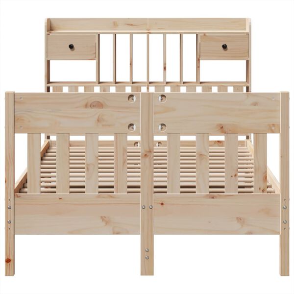 vidaXL Bed Frame without Mattress 135x190 cm Solid Wood Pine