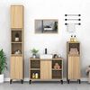 vidaXL 3 Piece Bathroom Furniture Set Sonoma Oak Engineered Wood