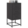 vidaXL Bedside Cabinet Black 36x39x78 cm Steel