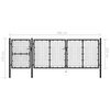 vidaXL Garden Gate Steel 400x125 cm Black