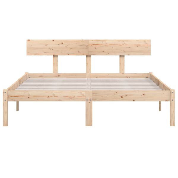 vidaXL Bed Frame without Mattress Solid Wood Pine Double