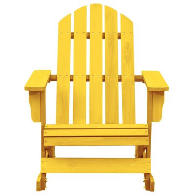 vidaXL Garden Adirondack Rocking Chair Solid Fir Wood Yellow