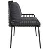 vidaXL Garden Bench Black and Anthracite Poly rattan and steel