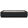 vidaXL Bed Frame with LED without Mattress Black 120x190 cm Small Double