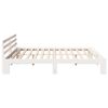 vidaXL Bed Frame with Headboard White 180 x 200 cm Solid Pine Wood