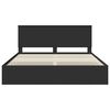 vidaXL Bed Frame with Drawer Black 180 x 200 cm Engineer Wood