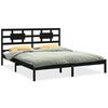 vidaXL Bed Frame without Mattress Black 160x200 cm Solid Wood
