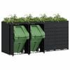 vidaXL Wheelie Bin Storage for 4 Bins Black 272 x 77.5 x 121.5 cm