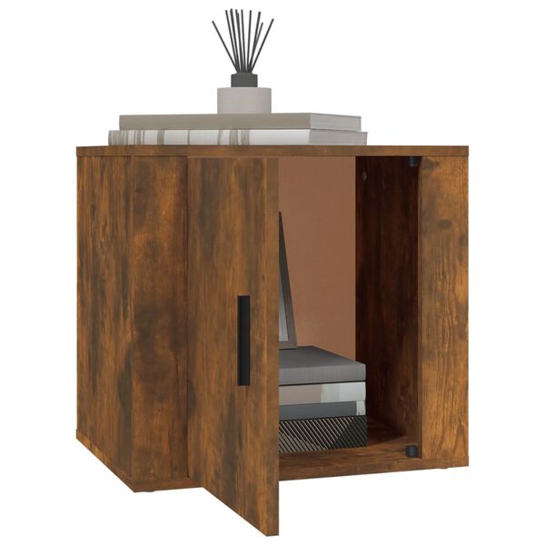 vidaXL Bedside Cabinet Smoked Oak 50x39x47 cm