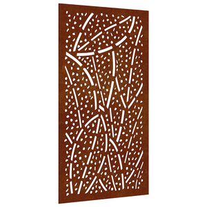 vidaXL Garden Wall Decoration 105x55 cm Corten Steel Leaf Design