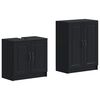 vidaXL 2 Piece Bathroom Cabinet Set UTRECHT Black Engineered Wood