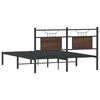 vidaXL Bed Frame without Mattress Brown Oak 140x200 cm Engineered Wood