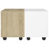 vidaXL Coffee Table White and Sonoma Oak 60x60x38 cm Engineered Wood