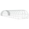 vidaXL Chicken Coop Silver 1200 x 300 x 200 cm Galvanised Steel