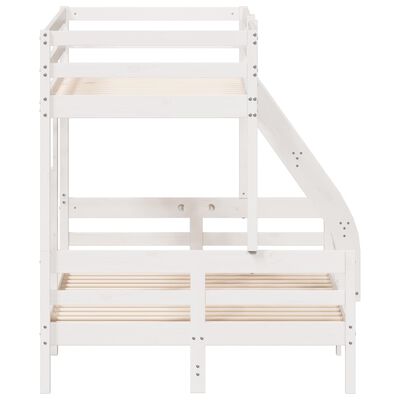 vidaXL Bunk Bed 90x200/120x200 cm White Solid Wood Pine
