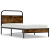 vidaXL Bed Frame Without Mattress 100x200 cm Smoked Oak Engineered Wood