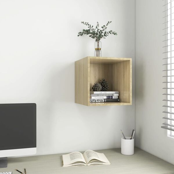 vidaXL Wall Cabinet Sonoma Oak 37x37x37 cm Engineered Wood