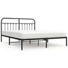 vidaXL Metal Bed Frame without Mattress with Headboard Black 183x213cm
