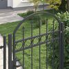 vidaXL Fence Gate Assen with Arched Top Steel 102x200 cm Black