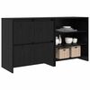 vidaXL Sideboard 2 pcs Black Oak 70 x 41 x 75 cm Engineered Wood