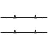vidaXL Sliding Door Hardware Kit 366 cm Steel Black