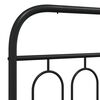 vidaXL Metal Bed Frame without Mattress with Headboard Black 200x200cm