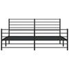 vidaXL Metal Bed Frame without Mattress with Footboard Black 193x203cm