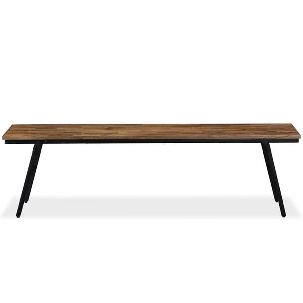 vidaXL Bench Reclaimed Teak and Steel 160x35x45 cm