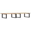 vidaXL Basin Shelf Wall Mounted Steel and Solid Wood Acacia
