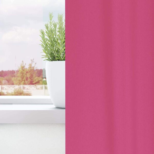 vidaXL Blackout Curtains with Rings 2 pcs Bright Pink 140 x 140 cm