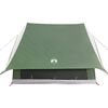 vidaXL Family Tent with Roof Green and White 256 x 256 x 185 cm