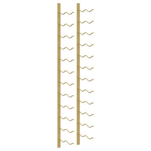 vidaXL Wall Mounted Wine Rack for 24 Bottles Gold Iron