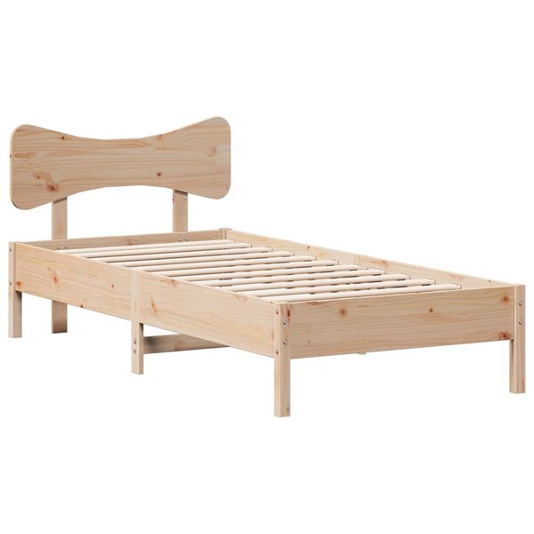 vidaXL Bed Frame without Mattress 75x190 cm Small Single Solid Wood Pine