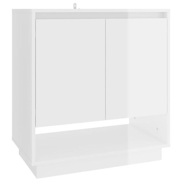 vidaXL Sideboard High Gloss White 70x41x75 cm Engineered Wood