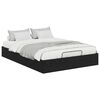 vidaXL Ottoman Bed Frame Black Oak 193 x 120 x 25 cm Engineered Wood