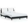 vidaXL Bed Frame without Mattress "Zadar" Black and White 120x200 cm Faux Leather